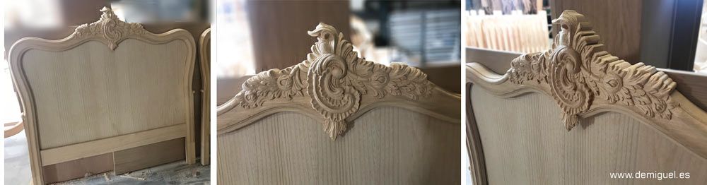 Cabecero barroco, cabecero barroco a medida, cabecero barroco de madera, cabecero barroco blanco, cabecero barroco tapizado